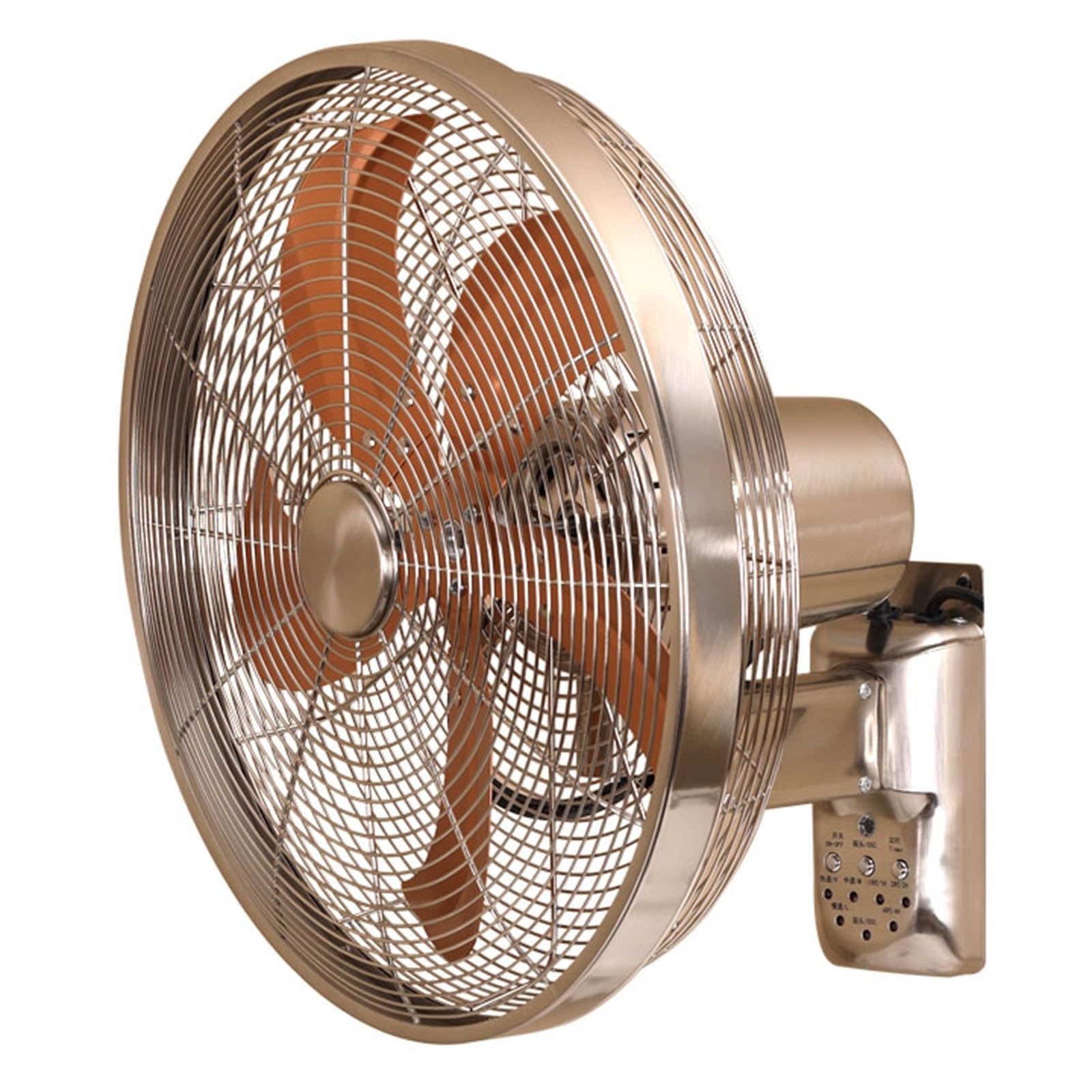 16" Wall Mount Fan With Remote Control, Quiet 5-Blade 3-Speed Wall Fan, 120-Degree Oscillation, 50W, For Home, Office, Living Room & College Dorm