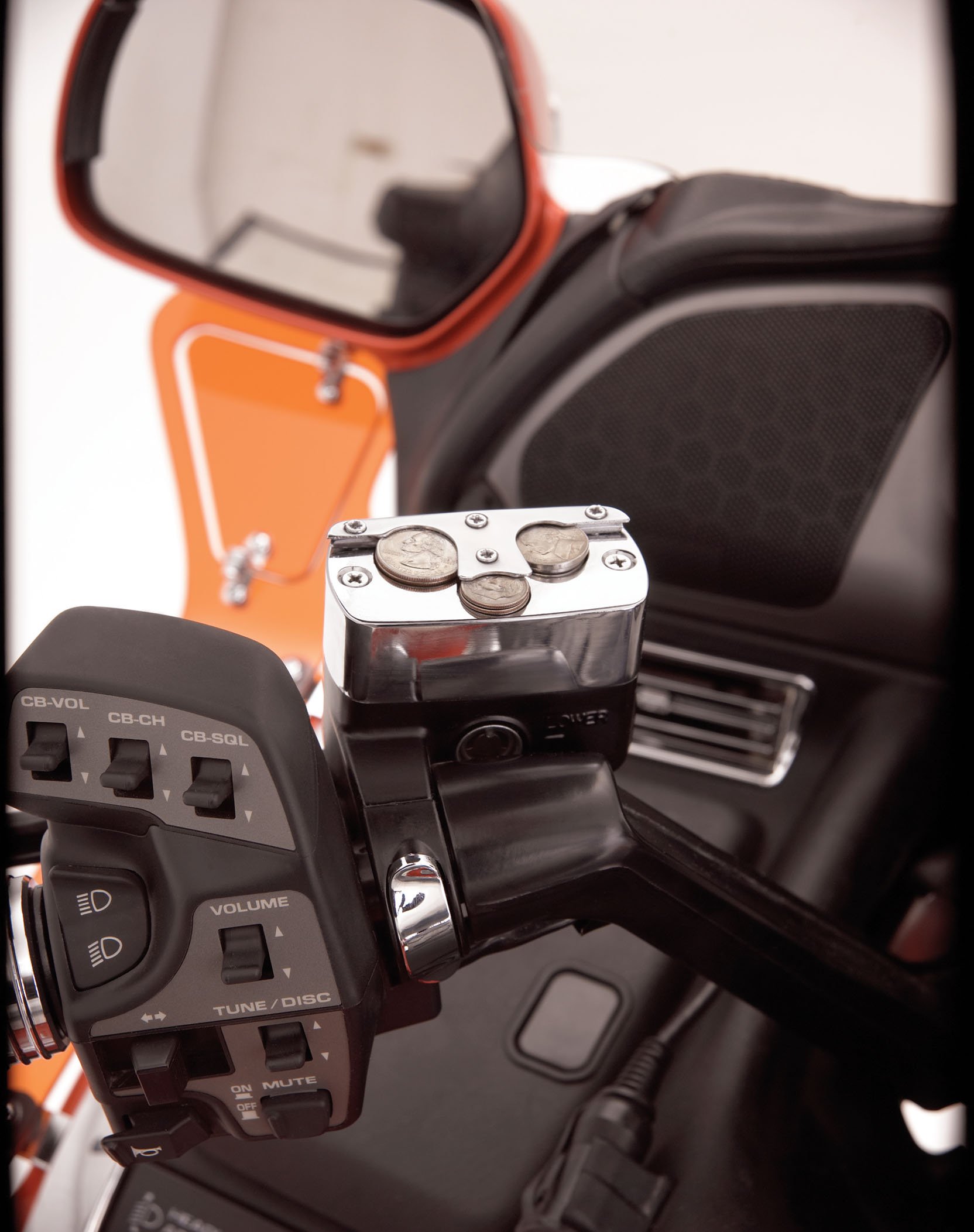 Show Chrome Accessories 52-689 Motorcycle Master Cylinder Coin Holder