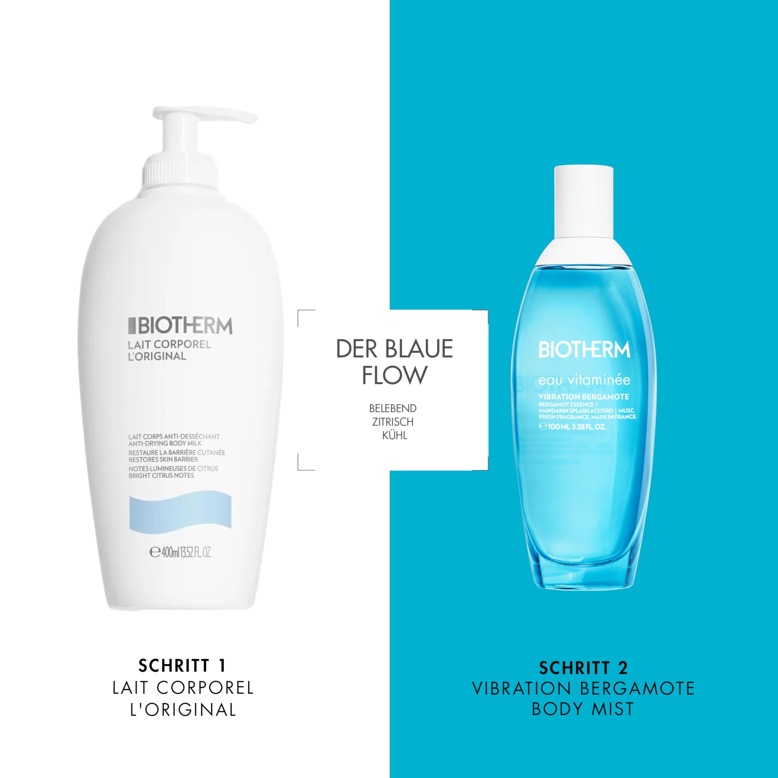 Biotherm Eau Vitaminée Vibration Bergamote Eau de Toilette, erfrischender Zitrus Body Mist mit Bergamotte, Mandarine und Ingwer, leichter Damenduft