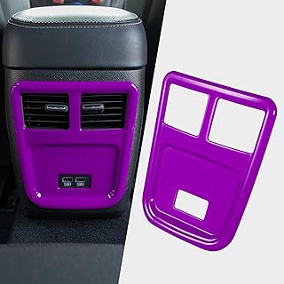 Bonbo ABS Rear Back armrest air Vent Outlet AC Cover Trim for 2015-2021 Dodge Charger special-purpose (Purple)