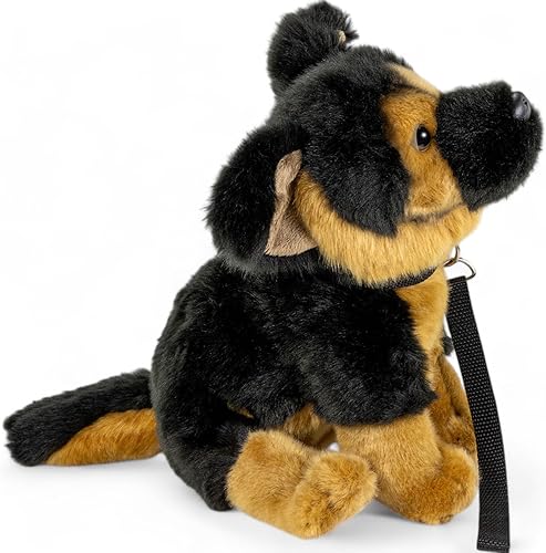 Miniatura 5 de Carl Dick Perro pastor alemán con plomo de 10 pulgadas, 9.8in, juguete de peluche, juguete suave, animal de peluche 3498