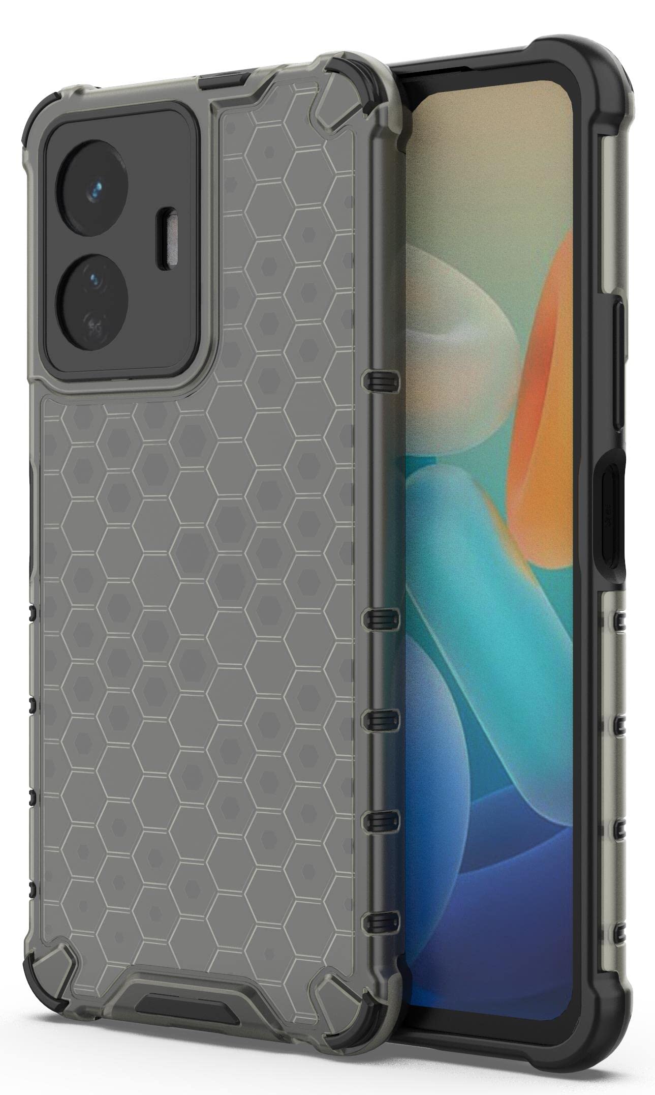 Gorilion Back Case Cover for IQOO Z6 Lite 5G | Stylish Case - Black