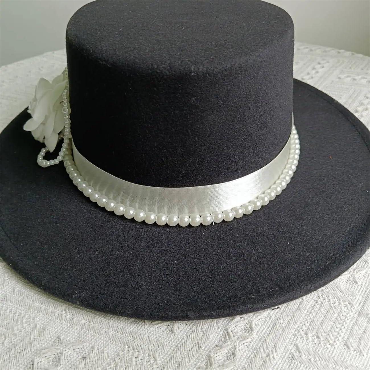 Cappello Fedora da donna a bombetta cloche berretto per matrimonio tea party elegante matrimonio con perla copricapo