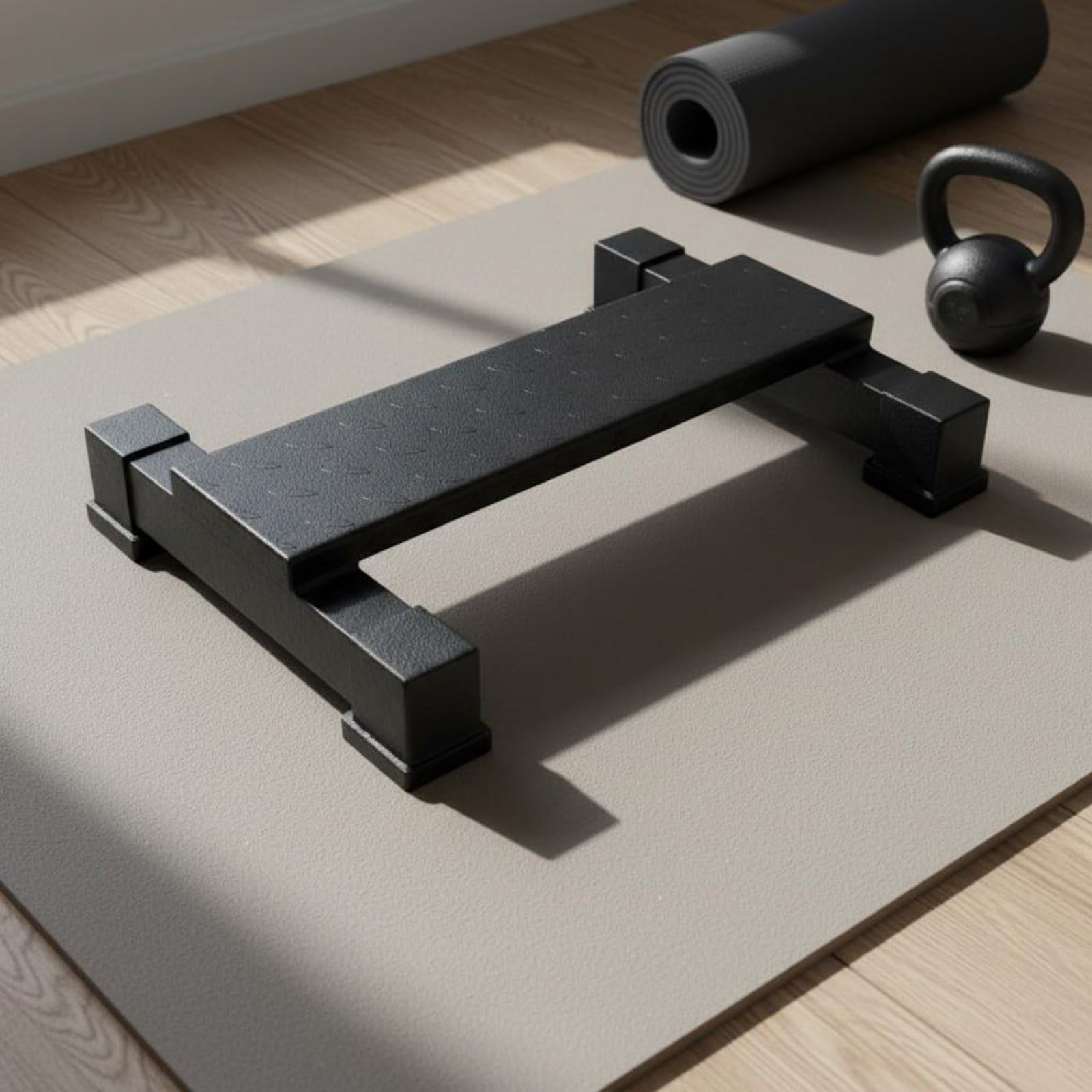 Fitness Training Step Piattaforma Step Attrezzo Palestra Pedana Allenamento Base Ampia in Acciaio Superficie Antiscivolo per Sollevamenti Squat