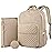 LOVEVOOK Diaper Bag Backpack, Quilted Baby Bag with Changing Pad & Pacifier Holder, Waterproof Travel Diaper Bags for Baby Boys Girls, Stylish and Large Capacity,Nude