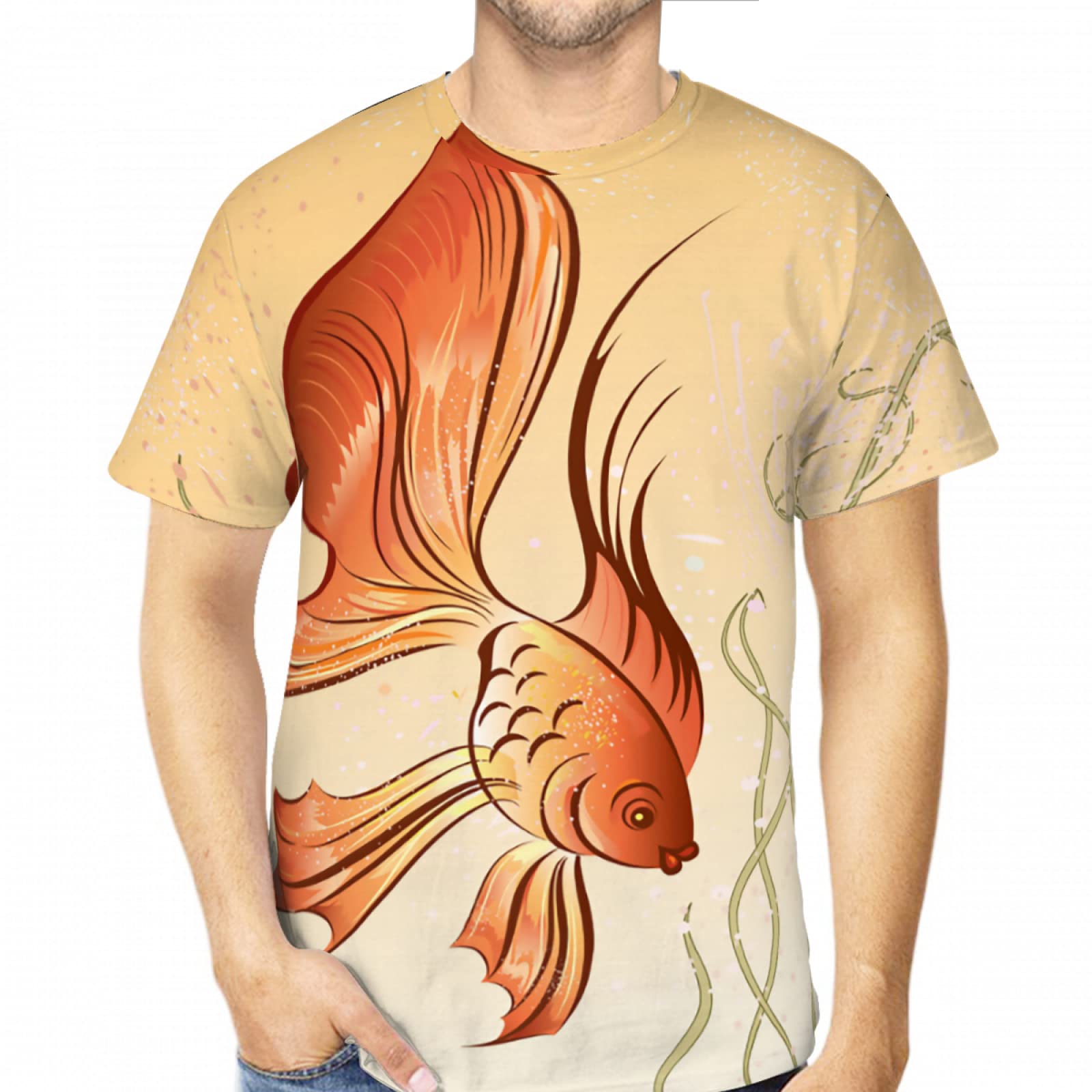 ◆マッシュマニア 鯉プリントTシャツ 和柄 綿100％ 日本製 半袖Tシャツ ◇マッシュマニア 鯉プリントTシャツ 和柄 綿100％ 日本製 半袖T