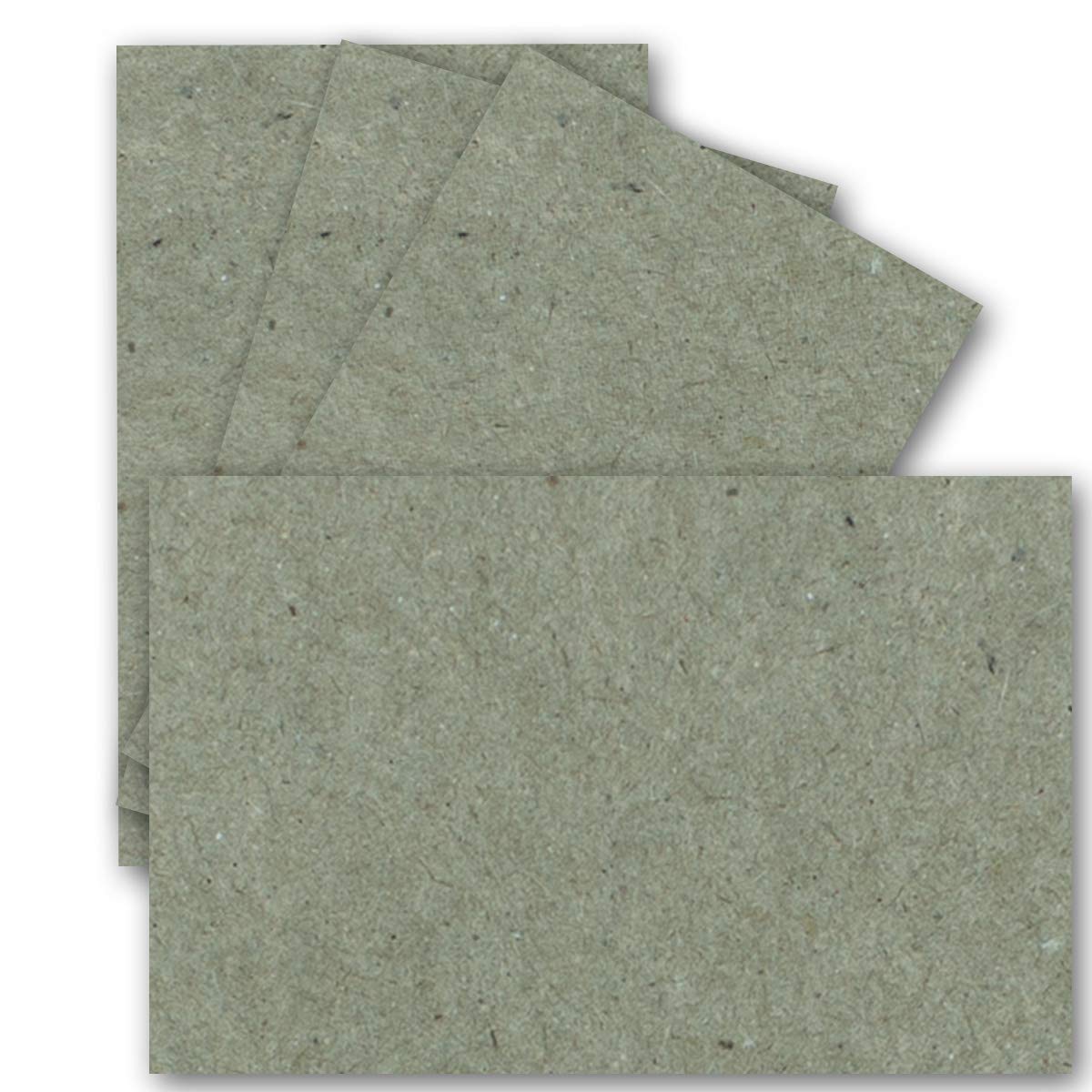 25 x Single Cards DIN A7 10.5 x 7.3 cm, 240 g/m², Grey Kraft Paper