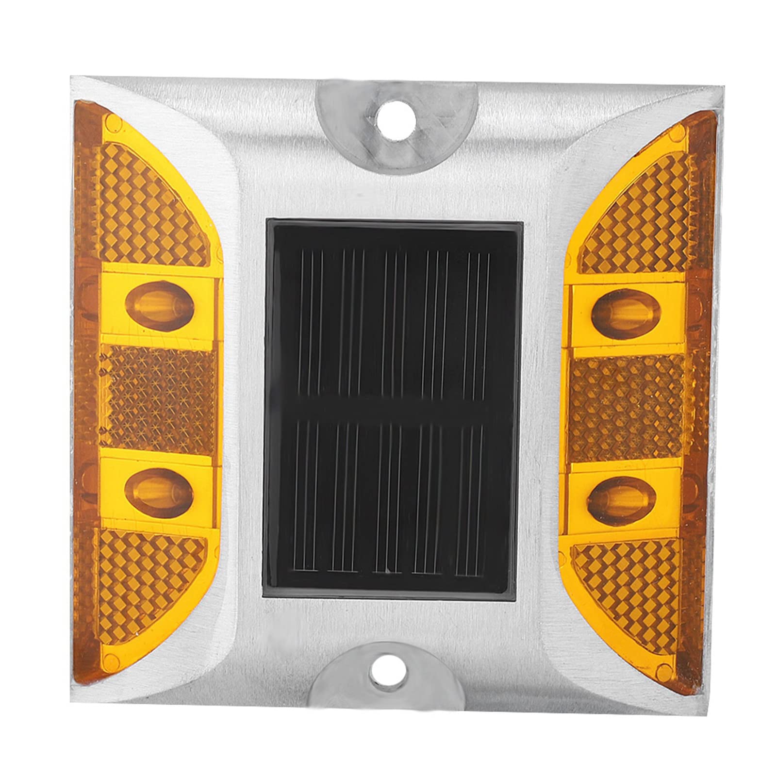 Tomotato Solar Road Stud Light, Outdoor Solar Powered Lamp Casting Aluminum Road Stud Light Waterproof LED Deck Lighting Warning Road Studs