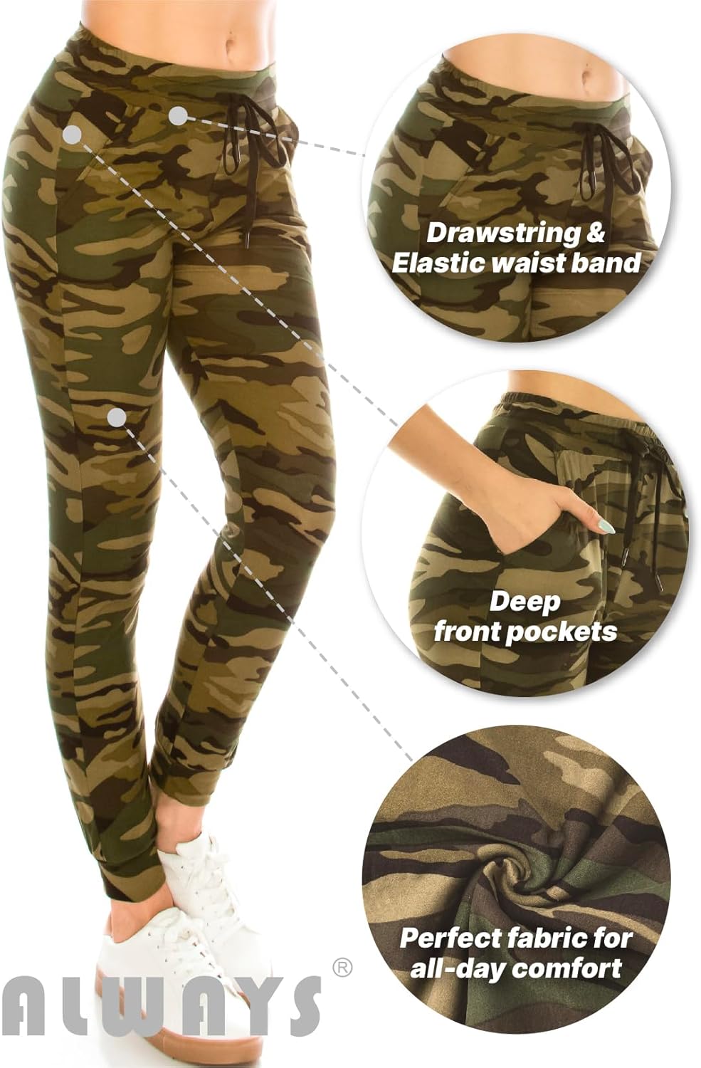 ALWAYS Super Soft Women's Joggers - Stretchy Casual Pants for Women Daily Wear Yoga Workout - Image 5