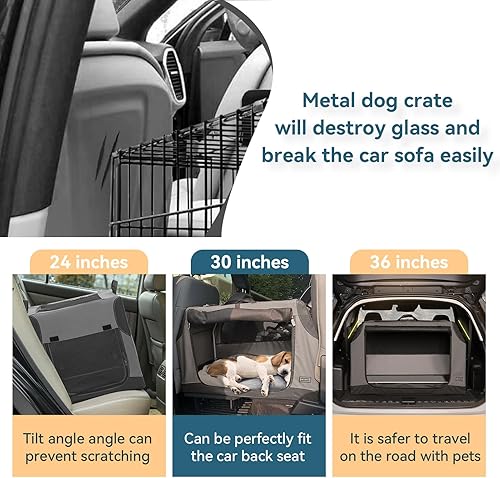 Miniatura 5 de Petsfit Jaulas para perros, 36 pulgadas de largo x 24 pulgadas de ancho x 23 pulgadas de alto, cubierta de tela ajustable por tubo de hierro en