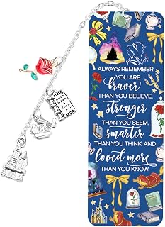 UJIMS Beauty Movie Inspired Gift Fairy Story Princess Rose Floral Bookmark Princess Fans Gifts for Women (BeautyRosePaper)