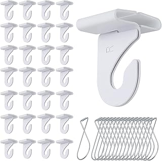 MAKALONE 50 Packs Drop Ceiling Hooks for Hanging, 25 Pairs Right and Left Ceiling