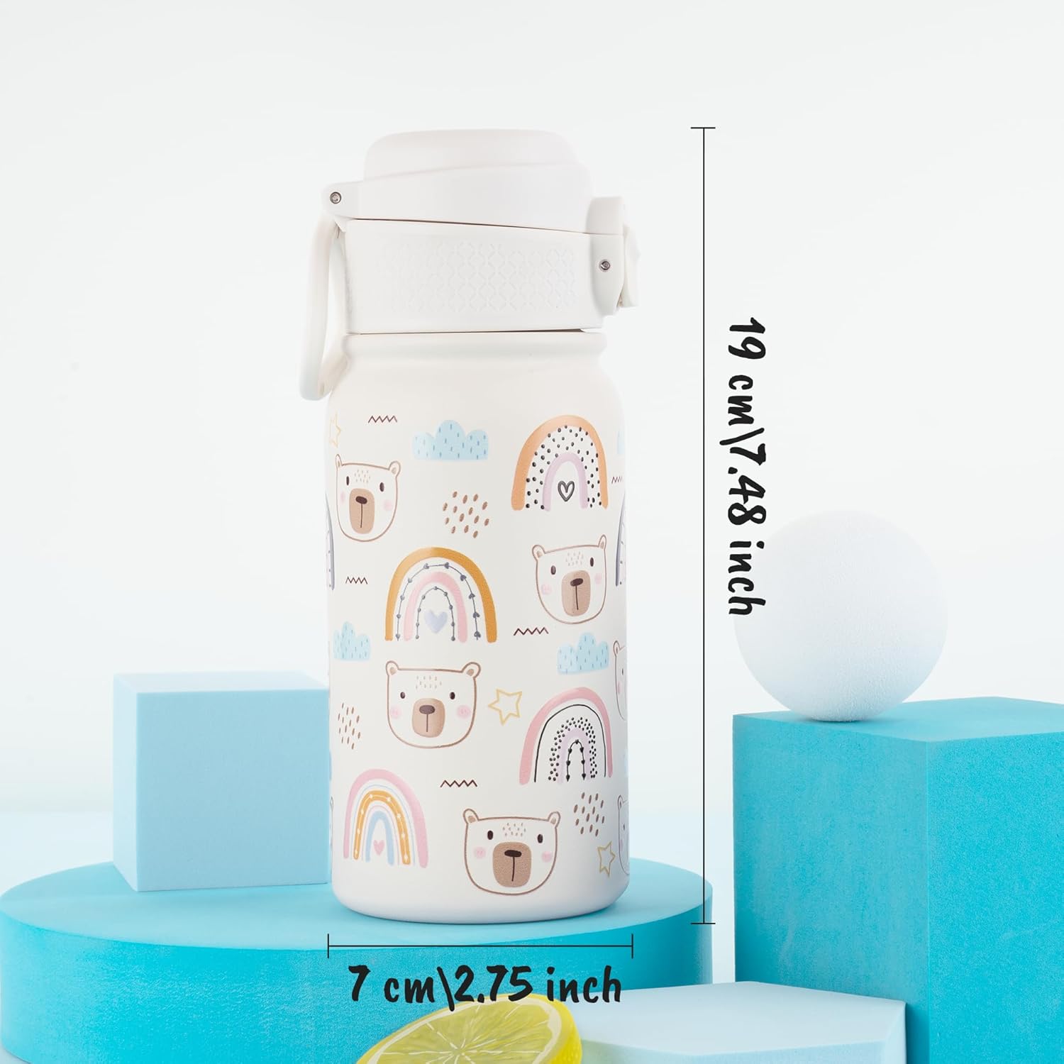 GOPPUS 12oz Kids Water Bottle – BPA-Free, Leak-Proof, Insulated Stainless Steel – Sweat-Proof, Reusable for School, Sports, and Outdoor Activities - Image 7