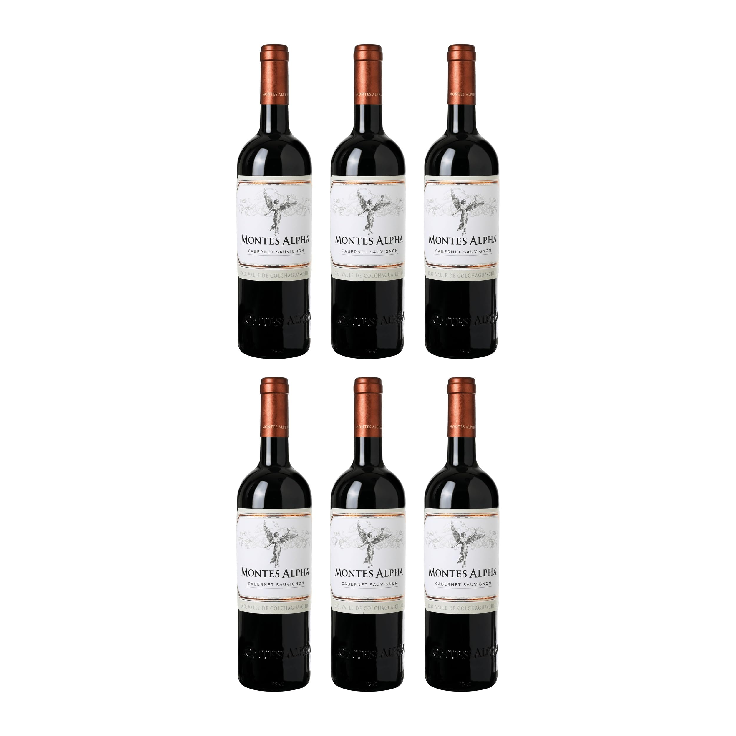 Montes Alpha Cabernet Sauvignon trocken Rotwein Chile BIO inkl. FeinWert E-Book (6 x 0.75 l)