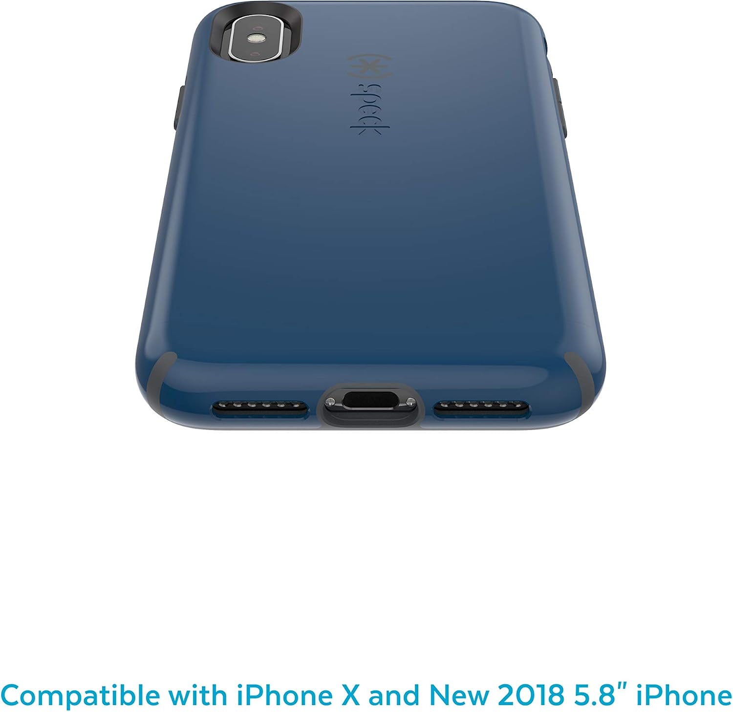 Speck Products CandyShell iPhone Xs/iPhone X Case, Deep Sea Blue/Slate Grey