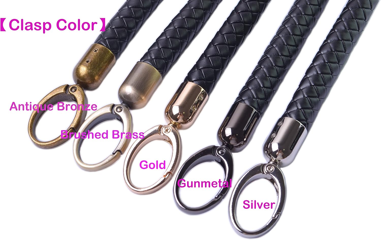 Wento 28 inch Braided Handles Dia.15mm PU Leather Handles for Women Replacement Handbag Tote Replacement Handbag Handles