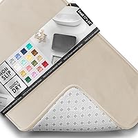 Vista 98 de Clara Clark - Tapete para baño, de espuma viscoelástica, terciopelo y felpa ultra suave, antideslizante, lavable a máquina y de secado rápido, de 17