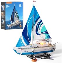 Lumibricks Vacation Series the Sailboat 1640PCS Modular Building Blocks Set, Sailing Boat Brick Building Kit, Modular Ship Model Construction Toy, 3 Minifigures, Gift for Adults & Teens