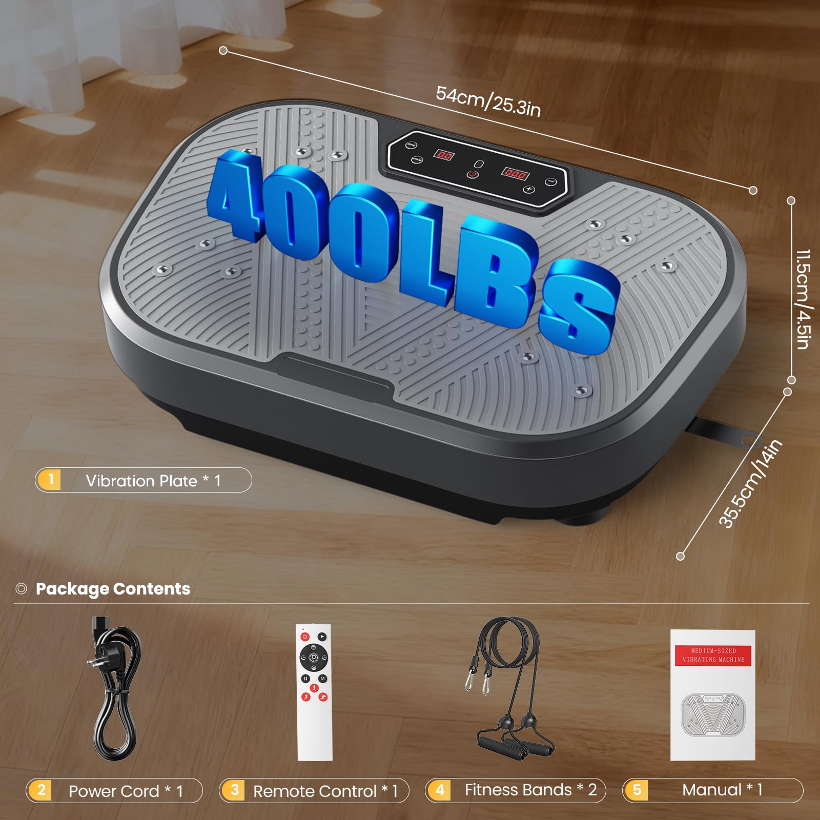 Pedana Vibrante Dimagrante, Pedana Vibrante per Circolazione Gambe 120 livelli di vibrazione e 10 programmi, Altoparlante Bluetooth Integrato, per Allenamenti Completi del Corpo, Supporta 200 kg