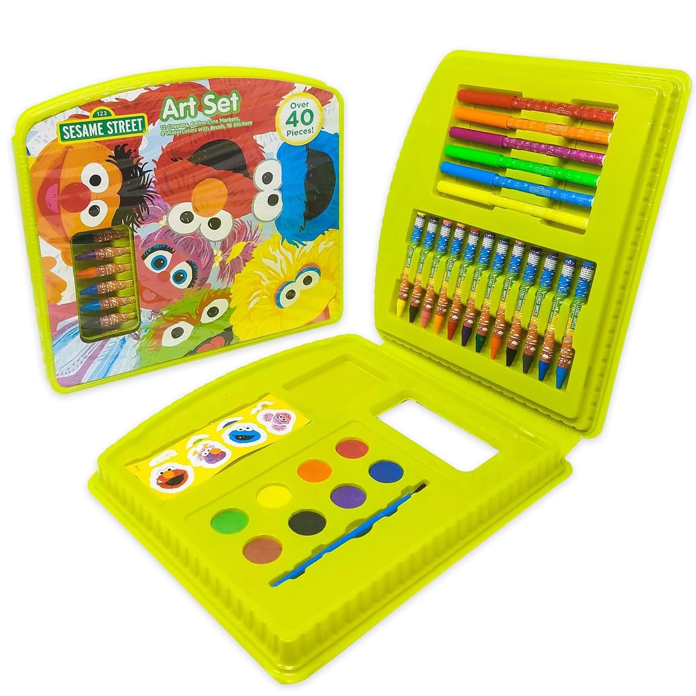 Amazon.com: Sesame Street 43-Piece Art Case | Includes Markers