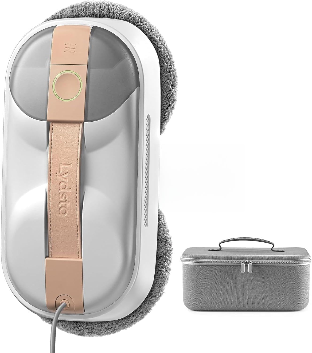 Lydsto WL09 Robot Limpiacristales, 6000Pa Aspiración Auto-Ajustable, Doble Pulverización Ultrasónica, Mando a Distancia, Triple Seguridad, Incluye Caja Almacenamiento y 8 Paños