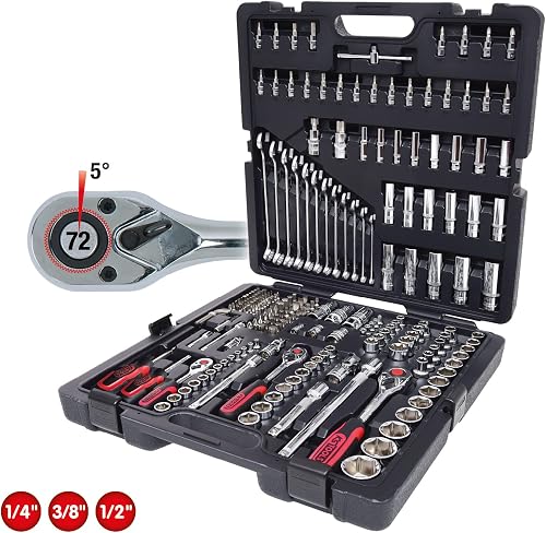 KS Tools 918.0216 Coffret douilles 1/4-3/8-1/2 - Malette outils 216 pcs - 4