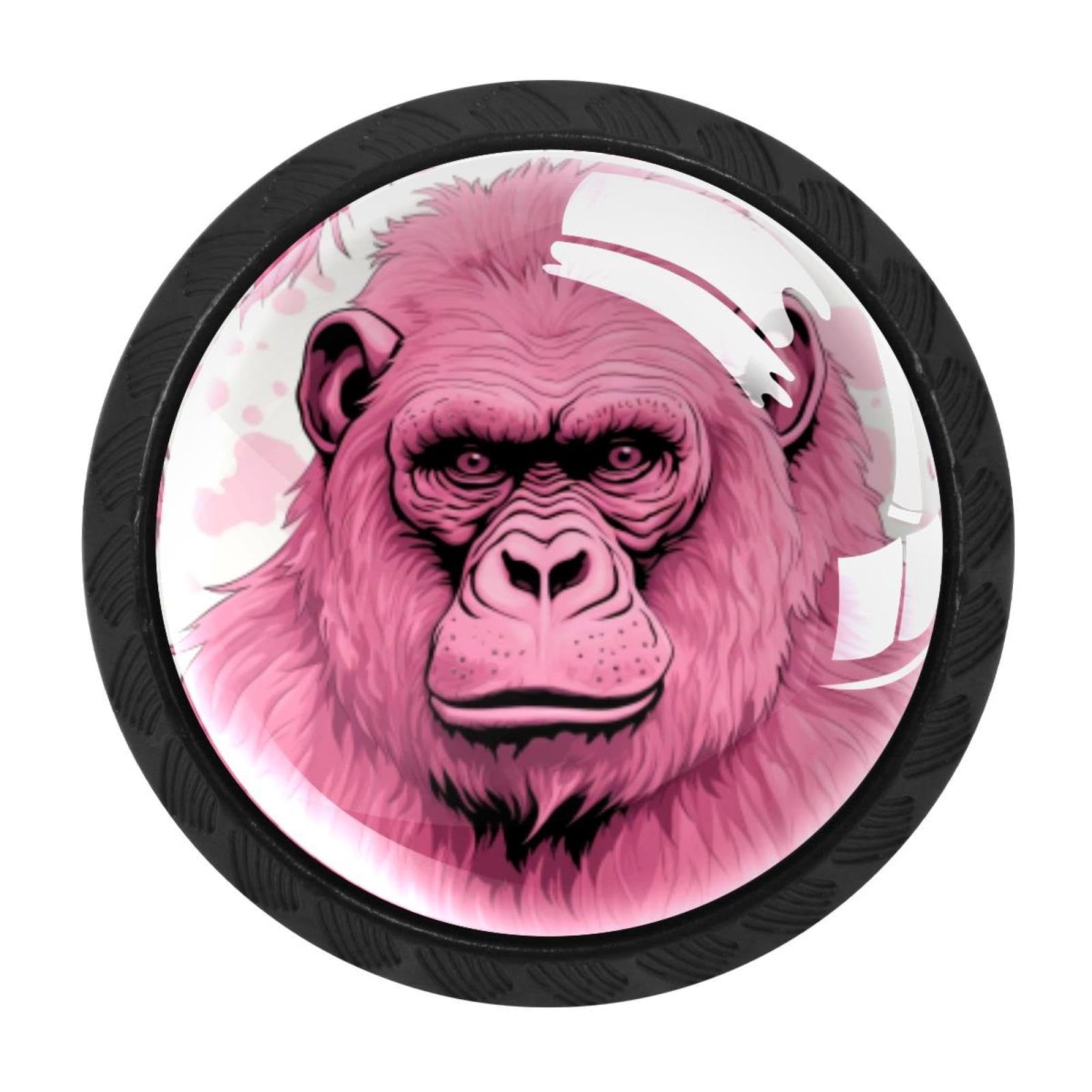 Chenzzzz Multicolored 10 4 Pcs Pink Monkey Orangutan Crystal Glass Cabinet Knob Drawer Pull Handle For Kitchen Cupboard Dresser Wardrobe Etc