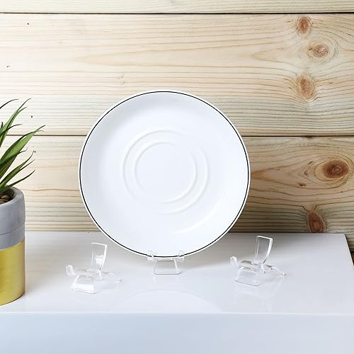 Miniatura 4 de Jetec 20 soportes de exhibición de acrílico, soporte de roca transparente, caballete de pedestal, pequeños coleccionables soportes de exhibición