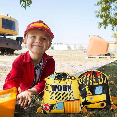 Miniatura 4 de Bencailor 16 bolsas con cordón para fiestas de construcción, Navidad, cumpleaños, para niños y niñas