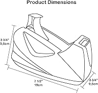Vista 5 de Acrimet Dispensador de cinta de escritorio premium, plástico, base antideslizante (resistente) (color verde sólido)