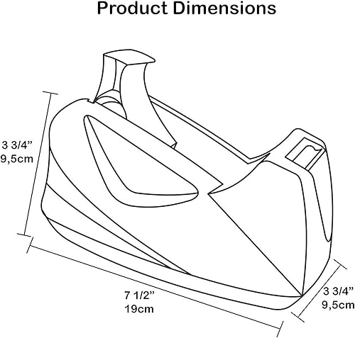 Miniatura 5 de Acrimet Dispensador de cinta de escritorio premium, plástico, base antideslizante (resistente) (color rojo)