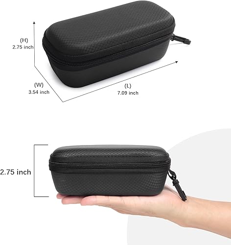 Vista 7 de Bukere Estuche doble para anteojos con ranuras ajustables, carcasa dura de EVA, organizador de lentes de sol para hombres y mujeres