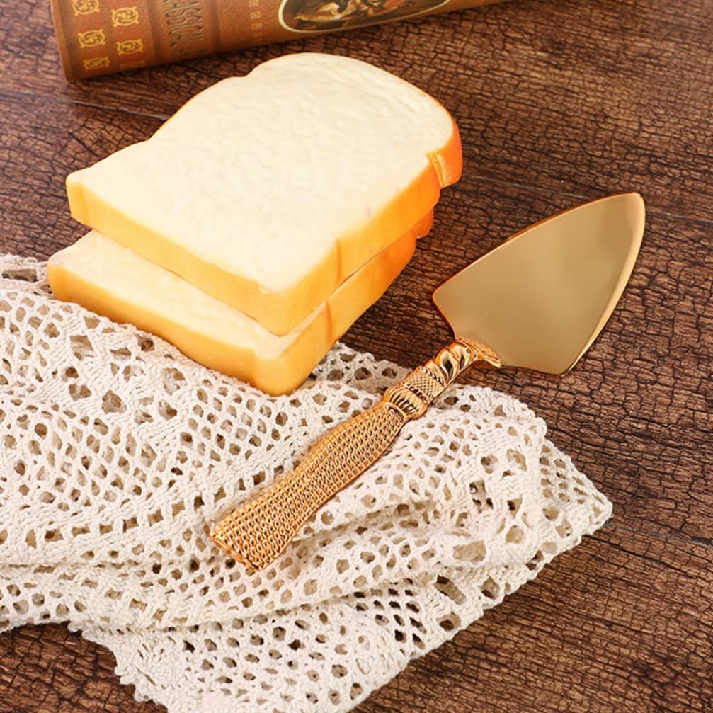 LIFKOME Gold Baking Spatula Multi-functional Pizza Server Cake Decorator Zinc Alloy Ergonomic Handle Easy to Use Pizza Supply