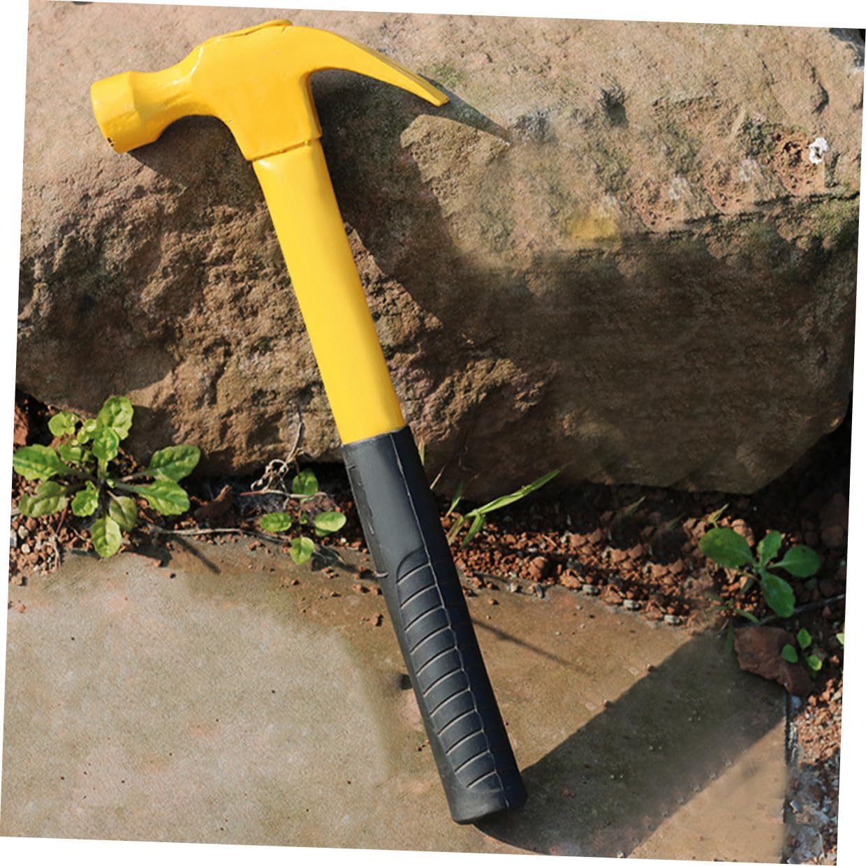 OUNONA Integrated Claw Hammer 0.8 Lb Steel Handle Carpenter Nailing Tool with Nail Holder Non-slip Claw Hammer for Woodworking and Home Repair