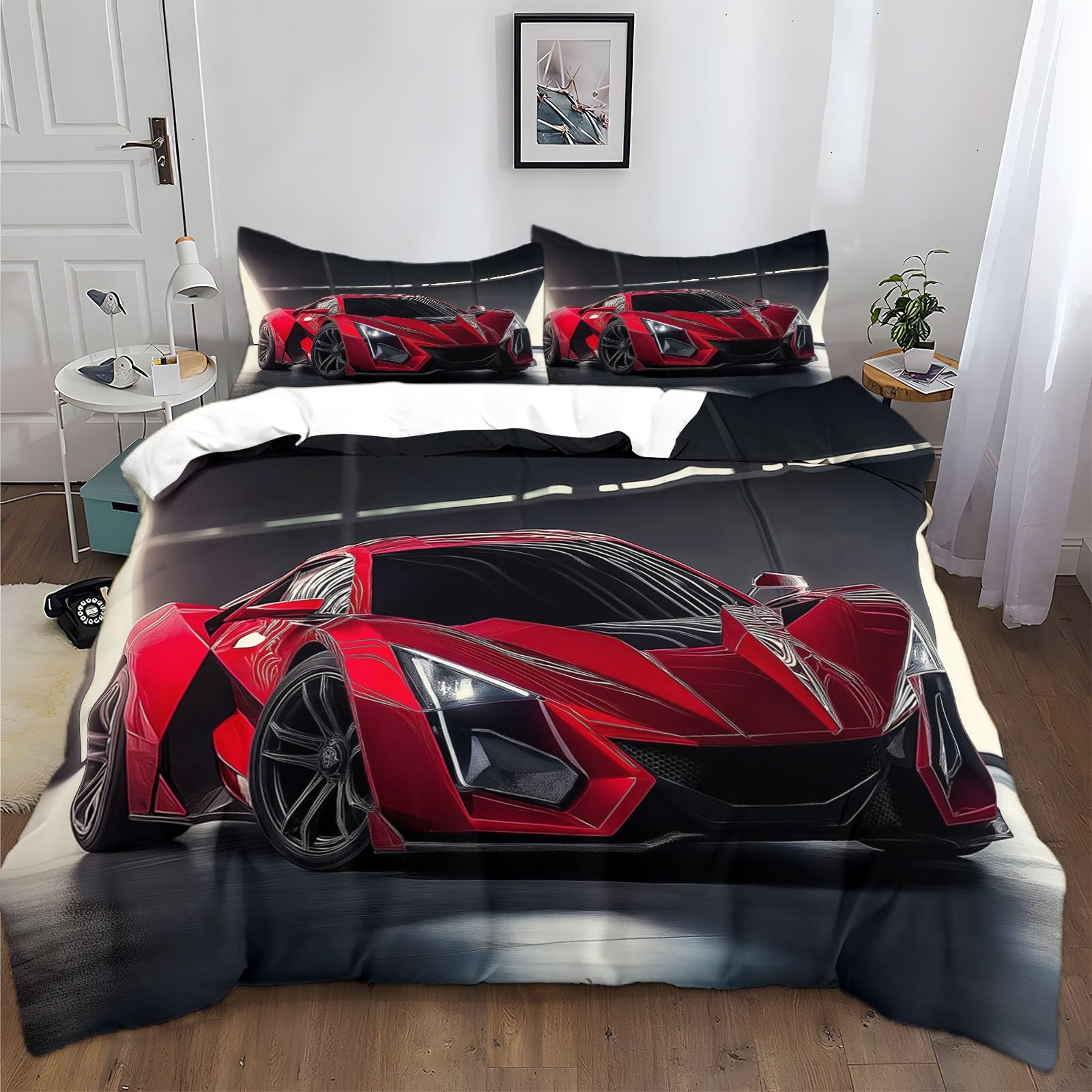 Parure de lit voiture de sport pour transformer la chambre enfant en véritable circuit de course