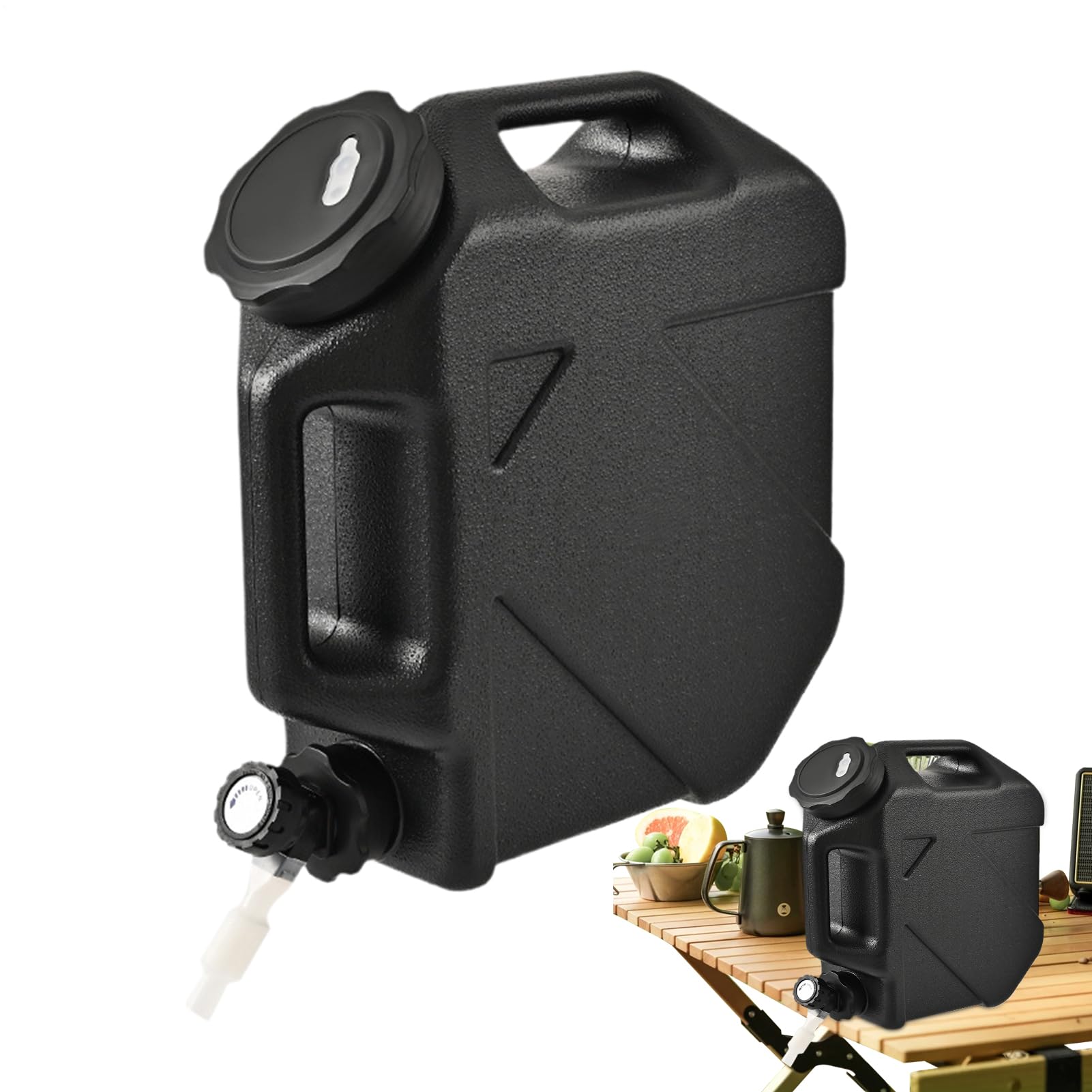 Jarra de agua con espiga, jarra de agua de camping, portador de agua de 10L con grifo, cubo de RV sin fugas para camping, senderismo, barbacoa, picnic