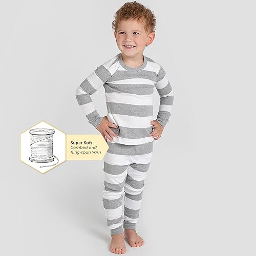 Miniatura 5 de Burt's Bees Baby - Juego de pijama de 2 piezas para bebés y niños incluye camiseta y pantalón, 100% algodón orgánico
