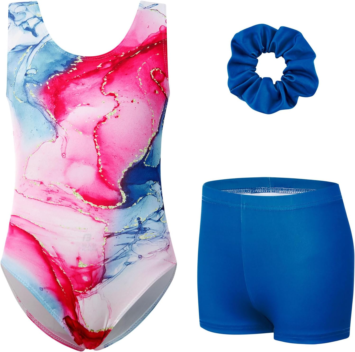 Girls Leotard for Gymnastics Sets Soft 3Pcs Tumbling Outfit for 4-12T image 4