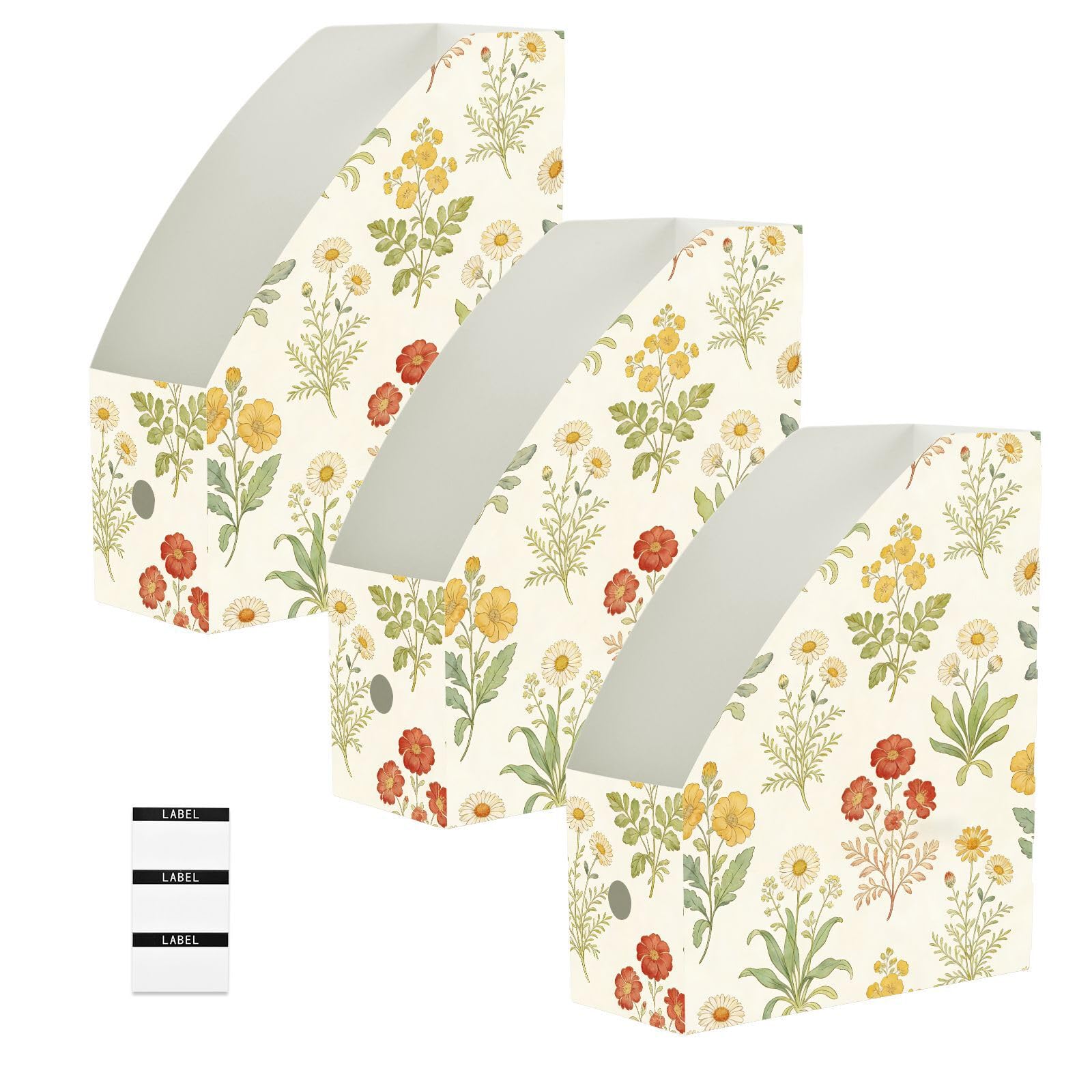 Dossier pliable de bureau vintage floral pour organiser la maison
