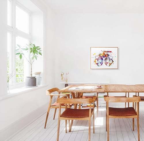 Miniatura 7 de Optometría sin marco 8X10 instrumento de refracción de visión impresión de arte de acuarela Optometrista Óptica Poster Eye Doctor Art Medical Art