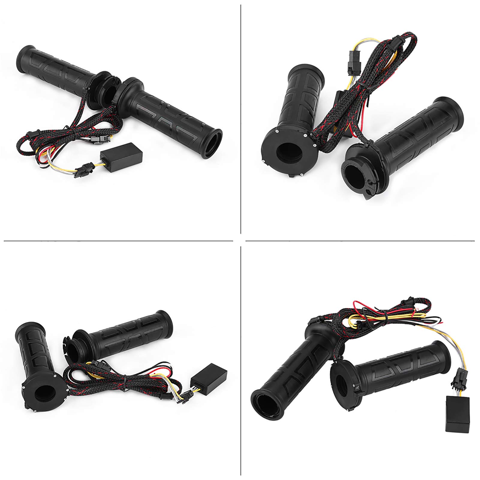 Calefacción para Manos de Motocicleta, 1 par de Puños de 22 mm (7/8 ") con Calefacción Eléctrica