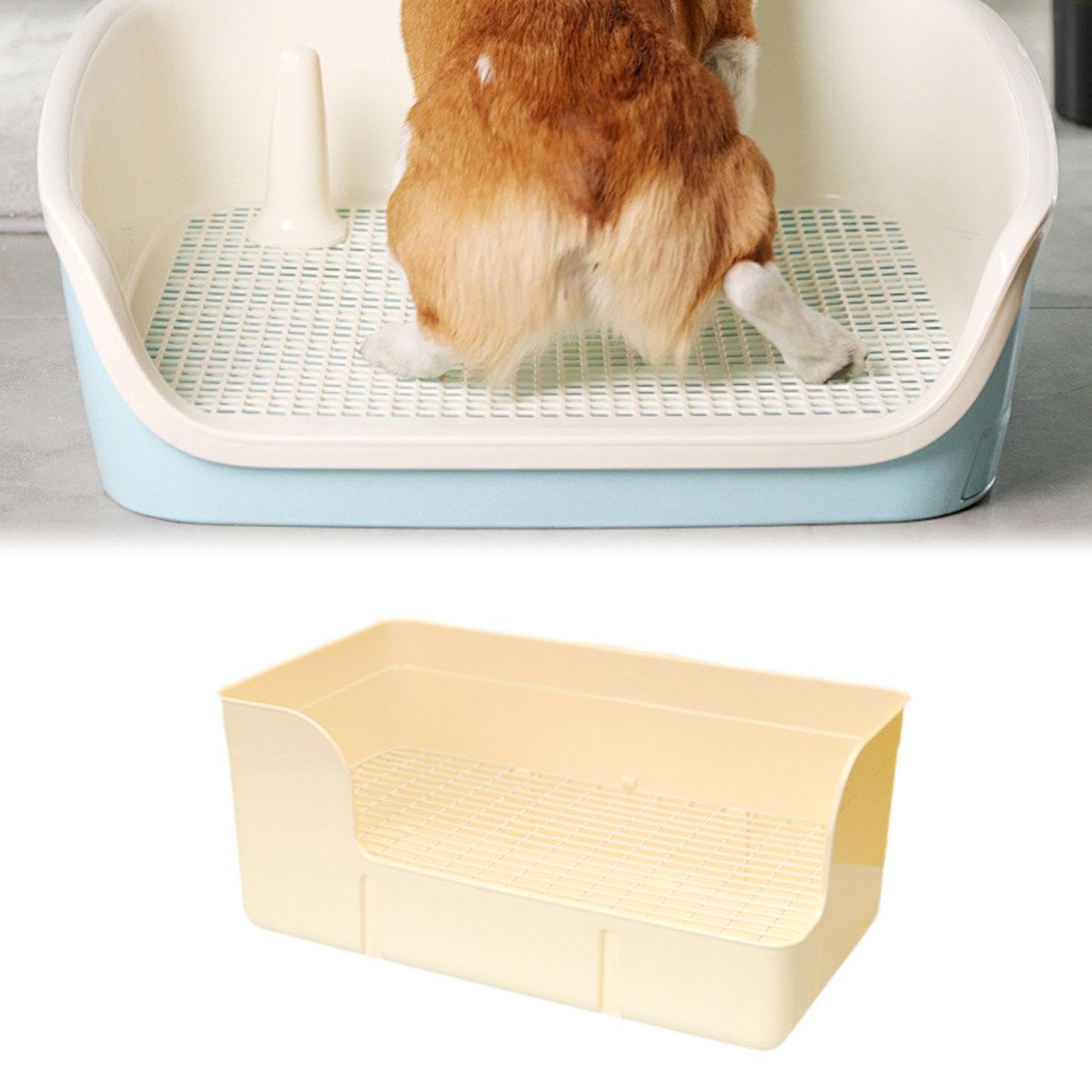 Kaninchen Toilette, Ecktoilettenbehälter für Kleintiere im Käfig, Beige