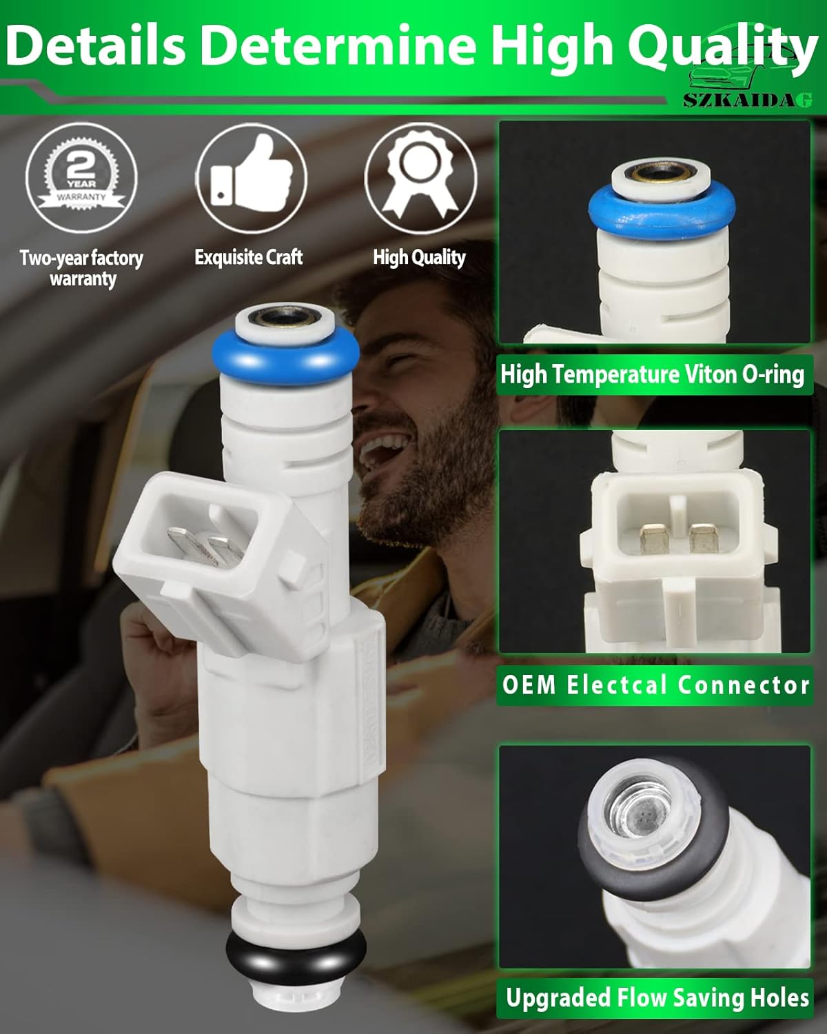 0280155962 4.0L Explorer Ranger B4000 Fuel Injectors Set of 6 Compatible with for:-Ford Explorer 1999 2000, Ranger 1998 1999 2000, for:-Mazda B4000 1998 1999 2000 2001, Replaces for 842-12205