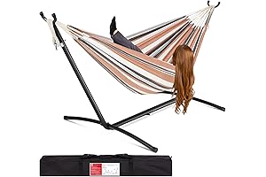 Hanging Camping Nirvana: Best Choice Products Double Hammock with Steel Stand