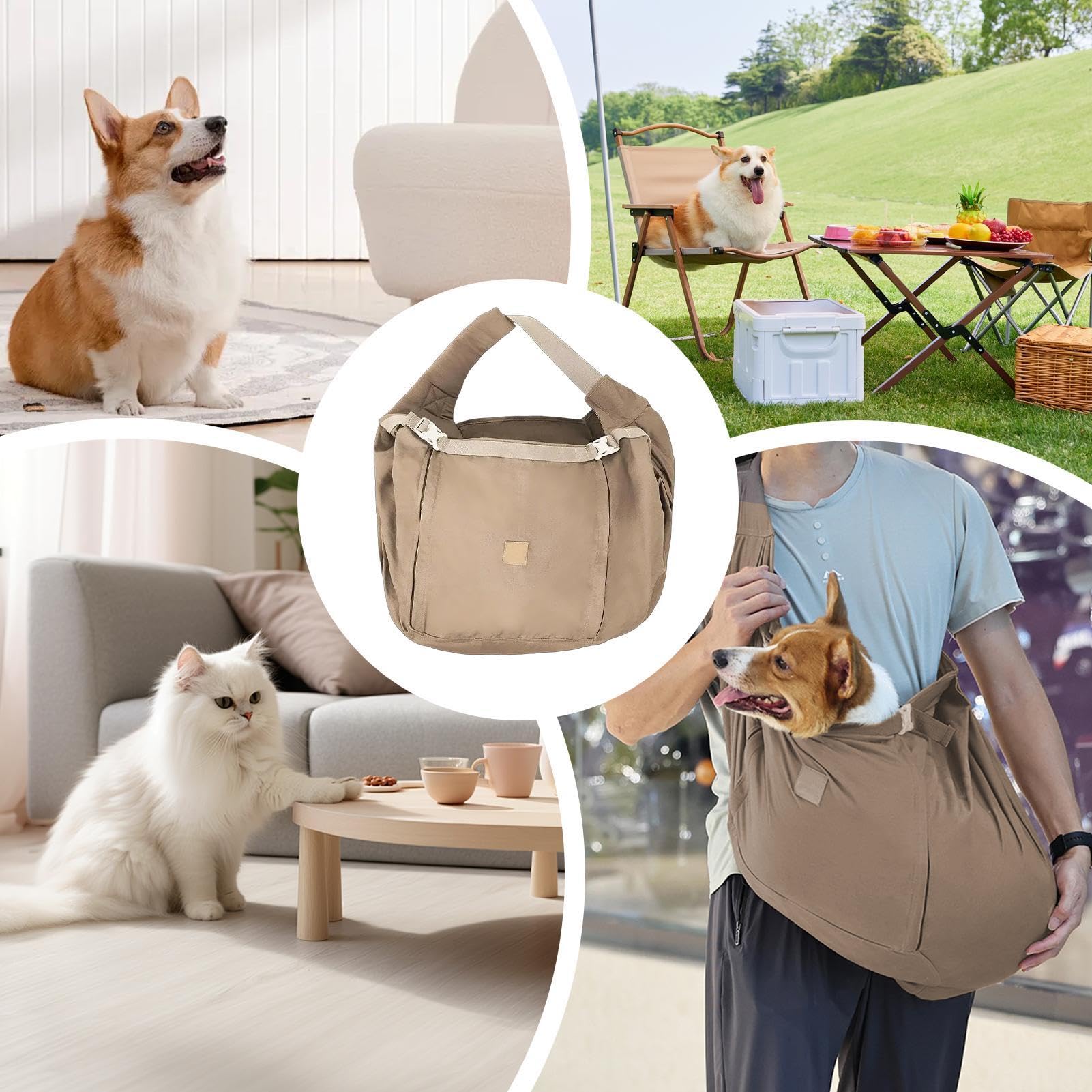 Tracolla per il trasporto del cane, zaino anteriore da viaggio per | cuccioli, zaino frontale da viaggio per cuccioli, borsa per il trasporto di piccoli cuccioli di cane e gatto, grande capacità