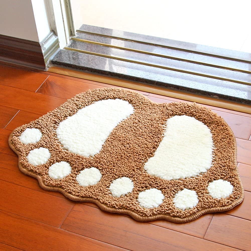 Tapis en peluche géométrique moderne 68x47cm pour salon et salle de bain