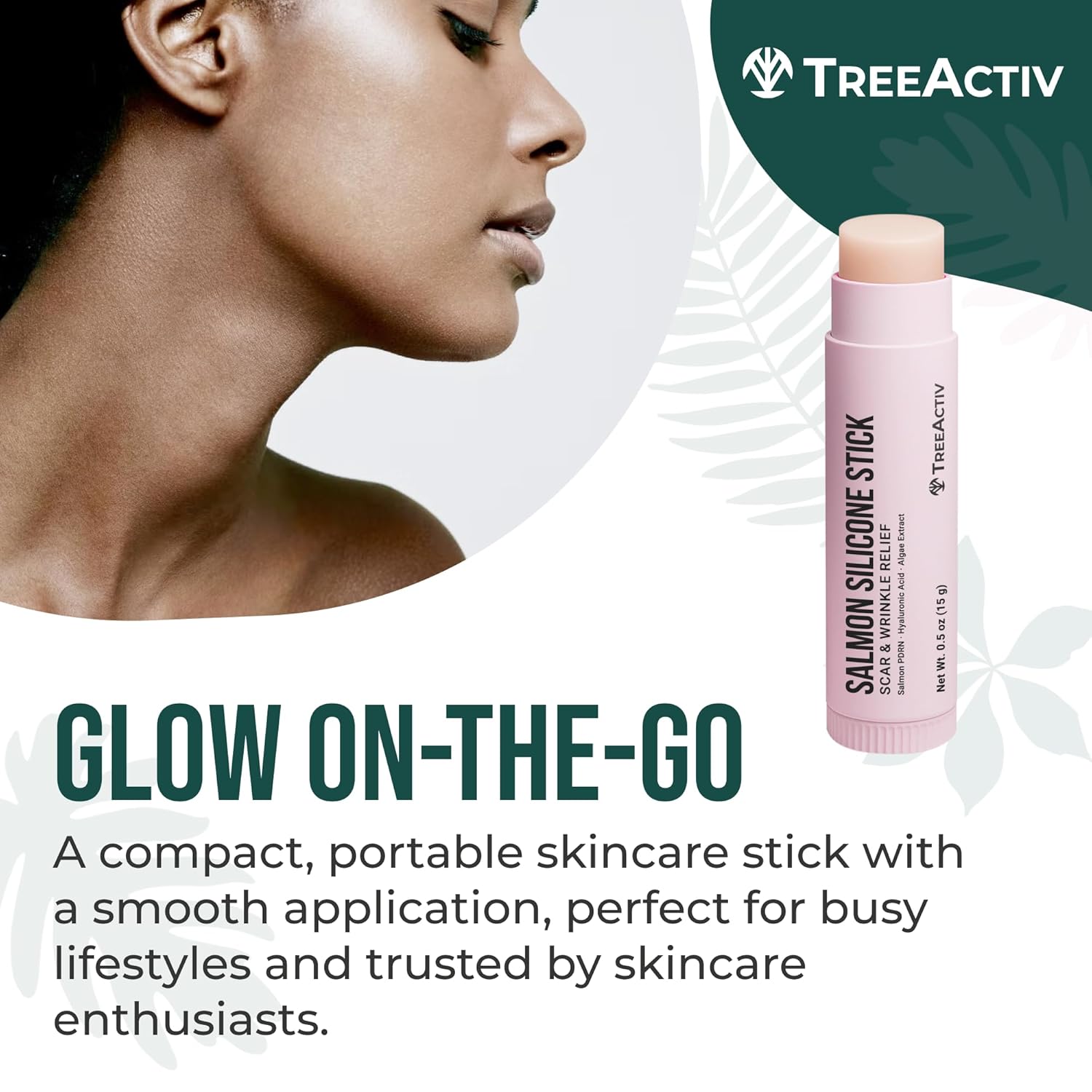 Silicone Scar Stick Lightweight Silicone Balm with Salmon PDRN, Hyaluronic Acid & Algae Extract Easy-to-Use Scar Care Stick for Smoother Looking Skin, 0.5 oz - Image 7