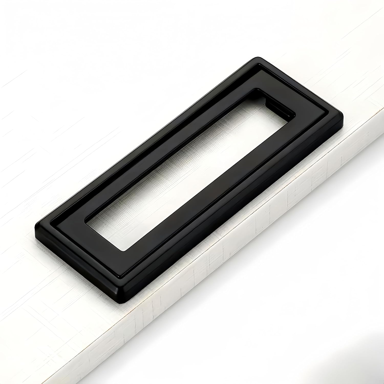 2 Pcs Aluminium Alloy Flip Handle Hidden Door Pull Handles Recessed Drawer Knob for Windows Cabinets Furniture Door W/Screws (Black, Hole Distance: 64mm)
