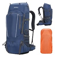JOVELL 70L Zaino da Escursionismo con Copripioggia, Pacchetto da Viaggio e Campeggio