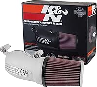 K&N 63-1134S Silver Performance Air Intake System for Harley Touring, Softail, Twin-Cam, Sportster - Boost HP & Throttle Response